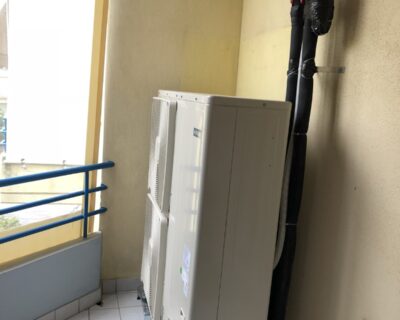 Installation of a heat pump for heating