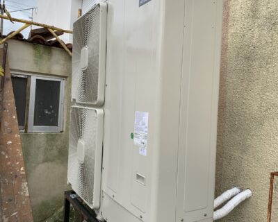 Installation of a heat pump for heating